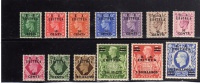 ERITREA 1950 B.A. SOPRASTAMPATI BA DI GRAN BRETAGNA SERIE COMPLETA COMPLETE SET MNH - Eritrée