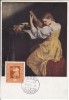 Carte Maximum LIECHTENSTEIN  N°Yvert 238 (GENTILESCHI - Joueuse De Luth) Obl Sp 1950   RRRill 1er Jour 1968 - Nudes