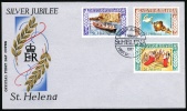 1977 St. Helena FDC. Silver Jubilee.  (H120c001) - Sainte-Hélène