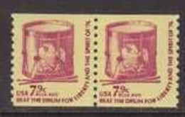 U. S. Scott # 1615 1975 Americana Drum Coil  Pair,Music MNH - Rollen