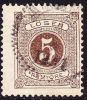 Schweden SUEDE 1874-77 Postage Due / Lösen Perforation 13 5 Ore Brown Michel P 3 B - Postage Due