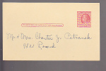 Postal Card - Franklin - - 1941-60