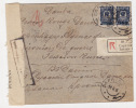 Russia Registered Cover Saratov (bilingual Label) To Copenhagen Denmark 1916, Petrograd Censor Label (g175) - Cartas