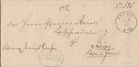 Brief Jauer 5.3.1864gel. Nach Keipe Postwärterstempel Thölle - Prephilately