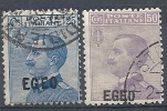 1912 EGEO USATO EFFIGIE 2 VALORI - RR9447 - Egée