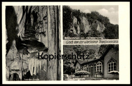 ALTE POSTKARTE GRUSS VON DER WARSTEINER TROPFSTEINHÖHLE WARSTEIN LOURDES-GROTTE BILSTEINFELSEN Grotte Cave Cpa Postcard - Warstein