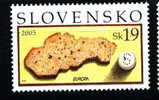 Slovakia 2005 Mi 512, Pofis 353 ** Europe Gastronomy, Slovakia Map As Bred - Ungebraucht