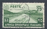 1938 AFRICA ORIENTALE ITALIANA USATO SOGGETTI VARI 25 CENT - RR9450 - Africa Orientale Italiana