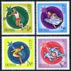 USSR Russia 1973 Universiad Moscow Gymnast Gymnastics Diver Diving Fencing Javelin Sports Stamps MNH Michel 4128-4131 - Plongée