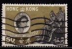 Hong Kong Used 1962, 50c Statue Of Queen Victoria - Used Stamps