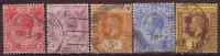 - STRAITS SETTLEMENTS - 1912 - YT N° 139 / 143  - Oblitérés  - - Straits Settlements