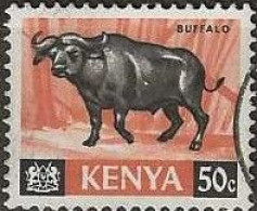 KENYA 1966 Animals - 50c. African Buffalo FU - Kenia (1963-...)