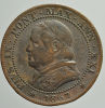 AK STATO PONTIFICIO PAPA PIO 1867 SOLDO BUSTA 661BZ, 1 SOLDO, 1867, ROMA, 5 G (CU), 26 MM, BB/VF, GIGANTE 326 - Vatican