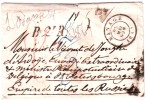 Lettre Non Affr. Càd MANAGE/1861 + B2ER. Pour La Russie. Rare - 1858-1862 Médaillons (9/12)