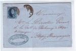 Lettre De COURT ST ETIENNE Affr N°11A Distribution 40 MONT ST GUIBERT/1860 - 1858-1862 Médaillons (9/12)