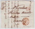 Lettre Càd MONS/845 + CA + Boîte C JEMAPPES - 1830-1849 (Belgica Independiente)