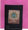 SOMALIA AFIS 1957 EMBLEMA DELLA SOMALIA STEMMA COAT OF ARMS ARMOIRES CENT. 5 C USATO USED OBLITERE' - Somalië (AFIS)