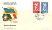 ITALY 1958 EUROPA CEPT FDC - 1958