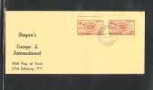 GB 1971 STRIKE MAIL DAYANS INTERNATIONAL SERVICE POSTED KEW GARDENS RICHMOND PERF SET OF 2 FDC 22/2/71 Birds Flower Art - Covers & Documents