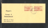 GB 1971 STRIKE MAIL DAYANS INTERNATIONAL SERVICE POSTED KEW GARDENS RICHMOND PERF SET OF 2 FDC 22/2/71 Birds Flower Art - Storia Postale