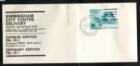 GB 1971 STRIKE MAIL BIRMINGHAM CITY CENTRAL DELIVERY 10P FDC 10/2/71 BLACK CACHET Horses Stagecoach Transport - Local Issues