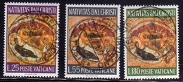 CITTÀ DEL VATICANO VATICAN VATIKAN 1967 NATALE CHRISTMAS NOEL WEIHNACHTEN NAVIDAD SERIE COMPLETA COMPLETE SET USATA USED - Used Stamps