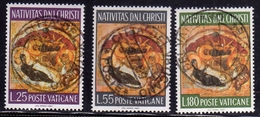 CITTÀ DEL VATICANO VATICAN VATIKAN 1967 NATALE CHRISTMAS NOEL WEIHNACHTEN NAVIDAD SERIE COMPLETA COMPLETE SET USATA USED - Oblitérés