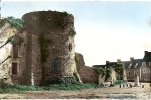 Saint SAUVEUR Le VICOMTE   Les Ruines Du Chateau Et La Statue De Barbey D´Aurévilly - Saint Sauveur Le Vicomte