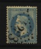 France N° 29B Oblitération GC GROS CHIFFRES  N° 4283  // VILLIERS ST GEORGES - 1863-1870 Napoléon III Lauré
