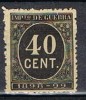 Impuesto De Guerra 40 Cts 1898, VARIEDAD Impresion * - Impots De Guerre