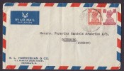 India Airmail Par Avion S.L. HARIKISHAN & Co. , Bombay 1950 Cover To Sweden King George VI - Luftpost