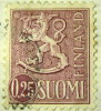 Finland 1963 Heraldic Lion 0.25 - Used - Ongebruikt