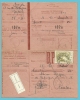 884 (U.P.U.) Op Ontvangkaart/Carte-récépissé Met Stempel BRUXELLES Met Stempel RETOUR / IMPAYE - Lettres & Documents
