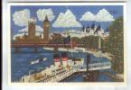 CPM ILLUSTREE ,ANDRE MURRAY, T.S QUEEN MARY AND THE RIVER THAMES - River Thames