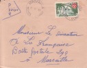 BRAZZAVILLE - MOYEN CONGO - 1957 - COLONIES FRANCAISES - Afrique - Avion - Lettre - Marcophilie - Brieven En Documenten