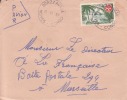 BRAZZAVILLE - MOYEN CONGO - 1957 - COLONIES FRANCAISES - Afrique - Avion - Lettre - Marcophilie - Cartas & Documentos