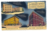 MINNESOTA-MINNEAPOLIS-POPULAR PRICED HOTELS-OLD POST CARD-not Traveled - Minneapolis