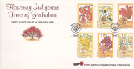 Zimbabwe -1996 Flowering Indigenous Treees FDC - Zimbabwe (1980-...)