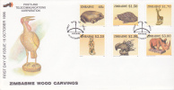 Zimbabwe -1996 Wood Carvings FDC - Zimbabwe (1980-...)