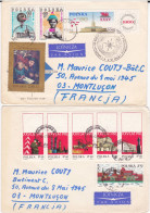 POLOGNE - 1968/70 - LOT De 2 ENVELOPPES Par AVION Pour LA FRANCE (MONTLUCON) - Cartas & Documentos