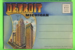 DETROIT, MICHIGAN - CARNET SOUVENIR FOLDER  - 18 MULTIVIEWS - CURT TEICH & CO INC - - Detroit