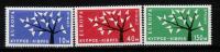 Cyprus Sc219-21 Europa, Young Tree With Nineteen Leaves, 40M MH - 1962