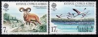 Cyprus Sc669-70 Europa, Mouflon, Flamingo - 1986