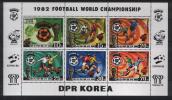 NORTH KOREA  World Cup-82 Sheetlet Of 6 Stamps   MNH - Otros & Sin Clasificación