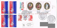 France (R) - FDC Tryptique " Liberté, Egalité, Fraternité " - Paris 14 Jul 89 - Rivoluzione Francese