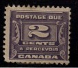 Canada MH No Gum, 2c Postage Due - Portomarken