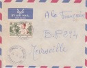 BRAZZAVILLE - MOYEN CONGO - 1957 - COLONIES FRANCAISES - Afrique - Avion - Lettre - Marcophilie - Brieven En Documenten