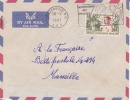 BRAZZAVILLE R.P - CONGO - 1957 - COLONIES FRANCAISES - Afrique - Avion - Lettre - Flamme - Marcophilie - Brieven En Documenten