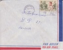 BRAZZAVILLE R.P - MOYEN CONGO - 1957 - COLONIES FRANCAISES - Afrique - Avion - Lettre - Flamme - Marcophilie - Cartas & Documentos