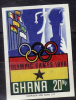 GHANA  N ° 330  **   NON DENTELE  Jo 1968 Flamme Drapeaux Logo - Verano 1968: México